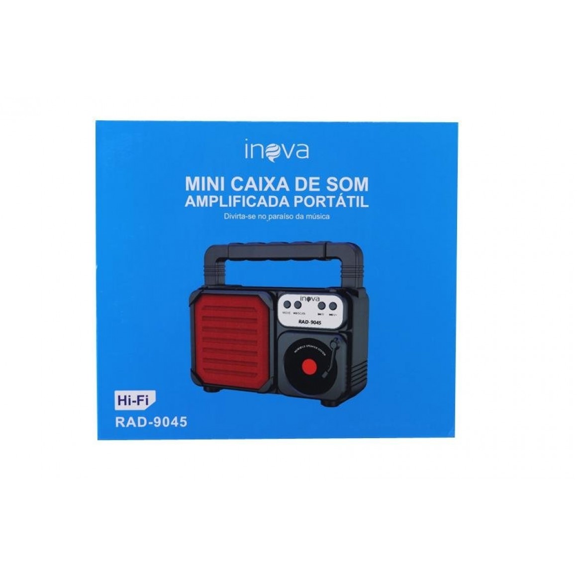 CAIXA DE SOM BLUETOOTH RETRO INOVA RAD-9045